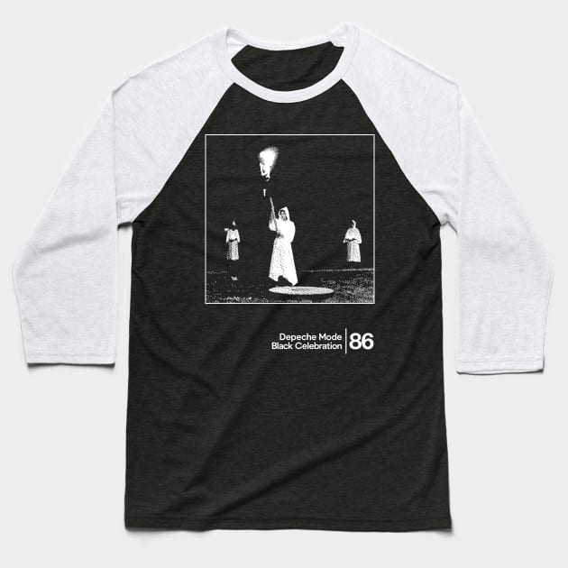 Black Celebration - Depeche Mode / Minimal Graphic Artwork Design Baseball T-Shirt by saudade